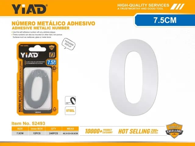 Samoljepivi metalni broj 52493