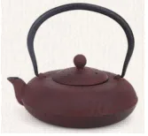 0.8L cast iron teapot -brown/black