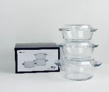 Set staklenih posuda za pečenje