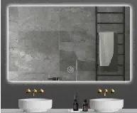 NC-F941 1.Installation: Wall-mounted, with 3 hooks 2.Input:110V-240V 3.LED light 4.Switch Type: touch switch 5. mirror: 5 mm CLEAR MIRROR +heating 6.CE Rhos Led driver,2 years guarrantee 7,packing:protection film+hard board cartons .5pcs/box