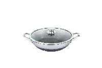 SS-02 Tri-Ply SS Double side Etching 2 handle Wok