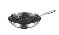 TN-01 Tri-Ply SS Double side Etching Wok without lid