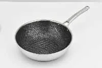 TN-02 Tri-Ply SS Double side Etching Wok without lid
