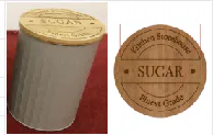 805 Sugar bamboo lid canisters