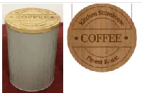 804 Coffee bamboo lid canisters