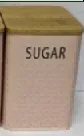 embossed square pink canister  sugar